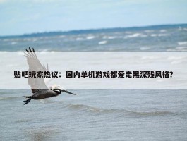 贴吧玩家热议：国内单机游戏都爱走黑深残风格？