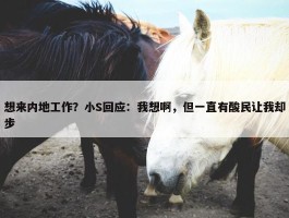 想来内地工作？小S回应：我想啊，但一直有酸民让我却步