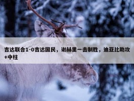 吉达联合1-0吉达国民，谢赫里一击制胜，迪亚比助攻+中柱