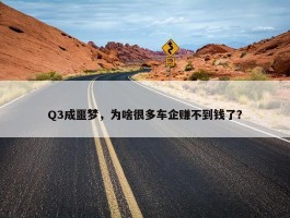 Q3成噩梦，为啥很多车企赚不到钱了？