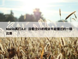 Marin再打AJ！没看过S5的观众不能错过的一场比赛