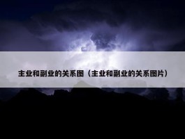 主业和副业的关系图（主业和副业的关系图片）