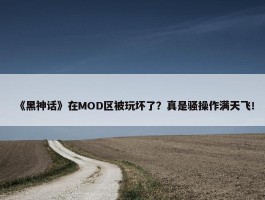 《黑神话》在MOD区被玩坏了？真是骚操作满天飞！