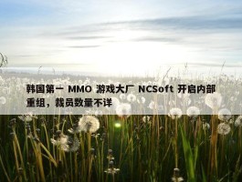 韩国第一 MMO 游戏大厂 NCSoft 开启内部重组，裁员数量不详