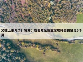 又摊上事儿了！官方：喀麦隆足协主席埃托奥被禁足6个月