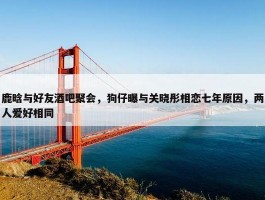 鹿晗与好友酒吧聚会，狗仔曝与关晓彤相恋七年原因，两人爱好相同