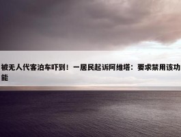 被无人代客泊车吓到！一居民起诉阿维塔：要求禁用该功能