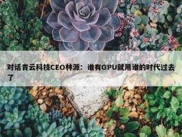 对话青云科技CEO林源：谁有GPU就用谁的时代过去了