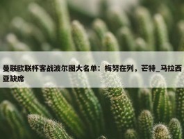 曼联欧联杯客战波尔图大名单：梅努在列，芒特_马拉西亚缺席