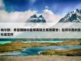 帕尔默：希望图赫尔能带英格兰赢得荣誉；在切尔西的目标是奖杯