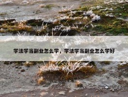 学法学当副业怎么学，学法学当副业怎么学好