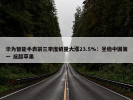 华为智能手表前三季度销量大涨23.5%：坐稳中国第一 反超苹果