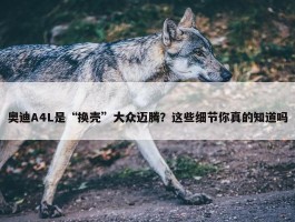 奥迪A4L是“换壳”大众迈腾？这些细节你真的知道吗