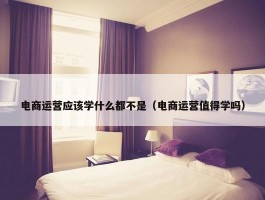 电商运营应该学什么都不是（电商运营值得学吗）