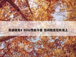 高通骁龙X Elite性能不差 但问题出在队友上