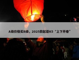 A级价格买B级，2025款起亚K5“上下开卷”