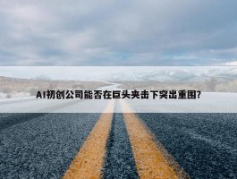 AI初创公司能否在巨头夹击下突出重围？