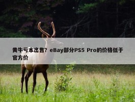 黄牛亏本出售？eBay部分PS5 Pro的价格低于官方价