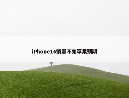 iPhone16销量不如苹果预期