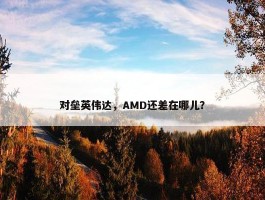 对垒英伟达，AMD还差在哪儿？