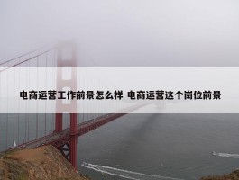 电商运营工作前景怎么样 电商运营这个岗位前景