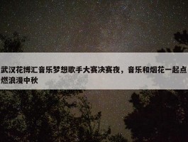 武汉花博汇音乐梦想歌手大赛决赛夜，音乐和烟花一起点燃浪漫中秋