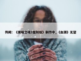 传闻：《黑暗之魂3复刻版》制作中_《血源》无望