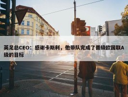 英足总CEO：感谢卡斯利，他带队完成了晋级欧国联A级的目标