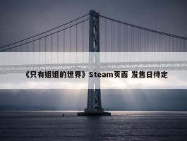 《只有姐姐的世界》Steam页面 发售日待定