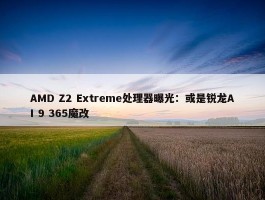 AMD Z2 Extreme处理器曝光：或是锐龙AI 9 365魔改