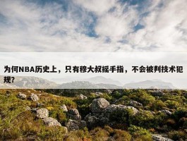 为何NBA历史上，只有穆大叔摇手指，不会被判技术犯规？