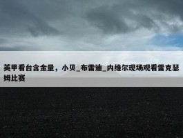 英甲看台含金量，小贝_布雷迪_内维尔现场观看雷克瑟姆比赛