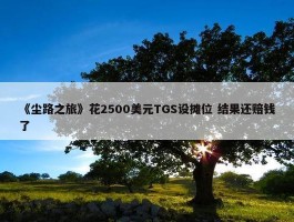 《尘路之旅》花2500美元TGS设摊位 结果还赔钱了