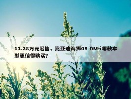 11.28万元起售，比亚迪海狮05 DM-i哪款车型更值得购买？