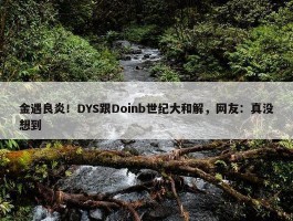 金遇良炎！DYS跟Doinb世纪大和解，网友：真没想到