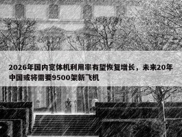 2026年国内宽体机利用率有望恢复增长，未来20年中国或将需要9500架新飞机