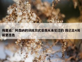 梅里诺：阿森纳的训练方式是我从未见过的 我已比4周前更出色