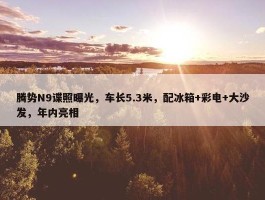 腾势N9谍照曝光，车长5.3米，配冰箱+彩电+大沙发，年内亮相