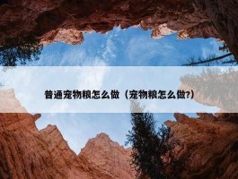 普通宠物粮怎么做（宠物粮怎么做?）