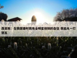 西蒙斯：在我健康时我有全明星级别的自信 我能从一打到五