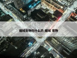 魔域宠物吃什么药 魔域 宠物