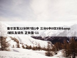 普尔首发22分钟7投1中 三分6中0仅3分&被队友误伤 正负值-11