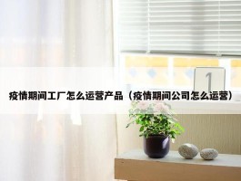 疫情期间工厂怎么运营产品（疫情期间公司怎么运营）