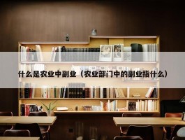 什么是农业中副业（农业部门中的副业指什么）