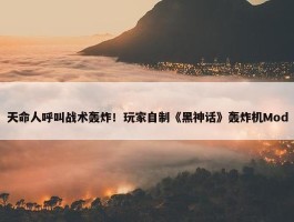 天命人呼叫战术轰炸！玩家自制《黑神话》轰炸机Mod