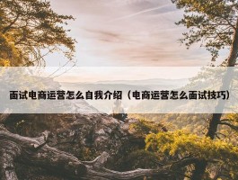 面试电商运营怎么自我介绍（电商运营怎么面试技巧）