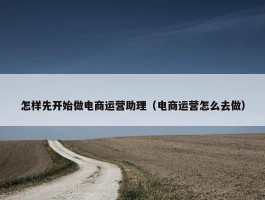 怎样先开始做电商运营助理（电商运营怎么去做）