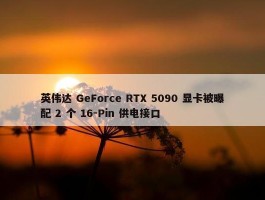 英伟达 GeForce RTX 5090 显卡被曝配 2 个 16-Pin 供电接口