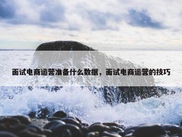 面试电商运营准备什么数据，面试电商运营的技巧