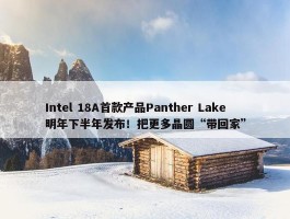 Intel 18A首款产品Panther Lake明年下半年发布！把更多晶圆“带回家”